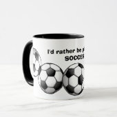 Coffee-Mok voetbalpatroonpatroon Mok (Voorkant links)