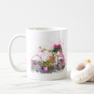 Coffee-Mok voor fietsen en bloemen Koffiemok