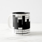 Coffee-Mok voor koelzwart/wit ontwerp/beker Tweekleurige Koffiemok (Voorkant links)