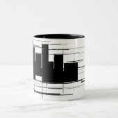 Coffee-Mok voor koelzwart/wit ontwerp/beker Tweekleurige Koffiemok (Center)