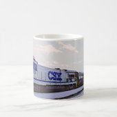 Coffee Mok voor locomotieven met CSX-grijs blauw d (Center)