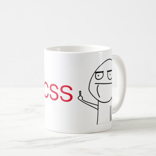 Coffee-Mok voor Midden-Vinger CSS-programmeurs Koffiemok (Voorkant rechts)