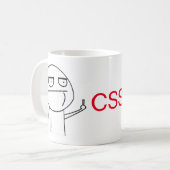 Coffee-Mok voor Midden-Vinger CSS-programmeurs Koffiemok (Voorkant links)