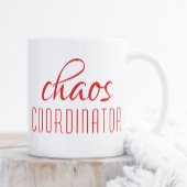 Coffee-Mok voor rode-Script-koffie met Chaos-coörd Koffiemok