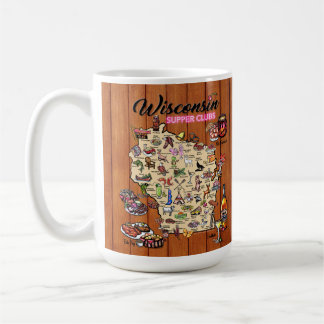 Coffee Mok - Wisconsin Supper Club Map