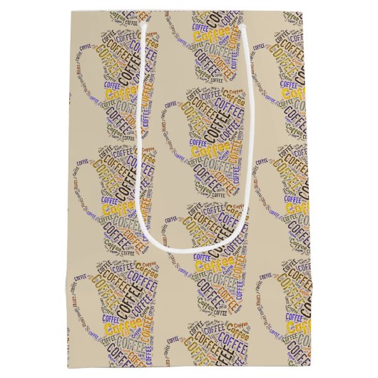 Coffee Mok Word Art II Medium Cadeauzakje (Achterkant)