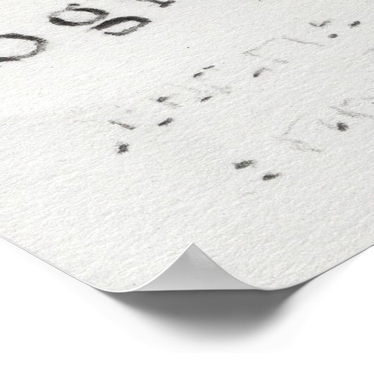 Coffee Mok zwart-wit potlood Tekening Poster (Hoek)