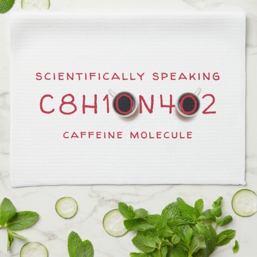 Coffee Molecule-formule Theedoek (Gevouwen)