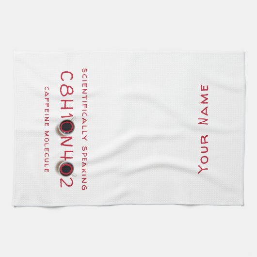 Coffee Molecule-formule Theedoek (Horizontaal)