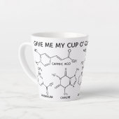 Coffee Molecules Cup O' Chemicals Custom Latte Latte Mok (Linkerhoek)