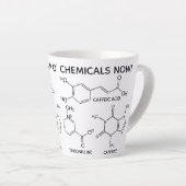 Coffee Molecules Cup O' Chemicals Custom Latte Latte Mok (Rechterhoek)
