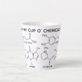 Coffee Molecules Cup O' Chemicals Custom Latte Latte Mok (Voorkant)