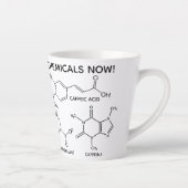 Coffee Molecules Cup O' Chemicals Custom Latte Mok (Rechts)