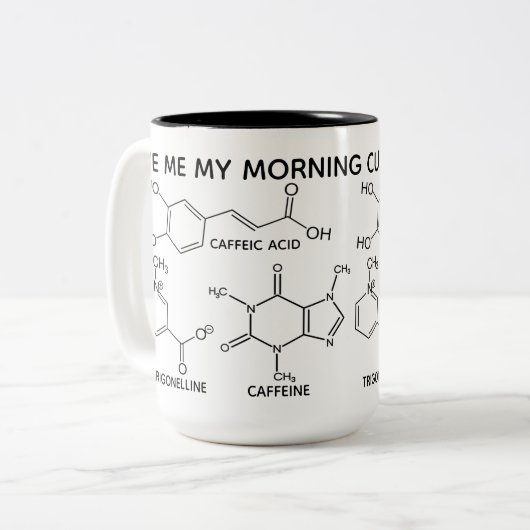 Coffee Molecules Cup O' Chemicals Custom Mok (Voorkant links)