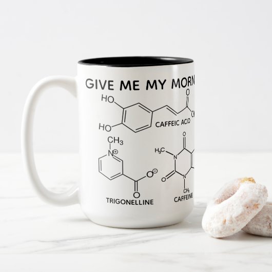Coffee Molecules Cup O' Chemicals Custom Mok (Met donut)