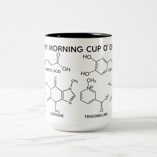 Coffee Molecules Cup O' Chemicals Custom Mok (Center)
