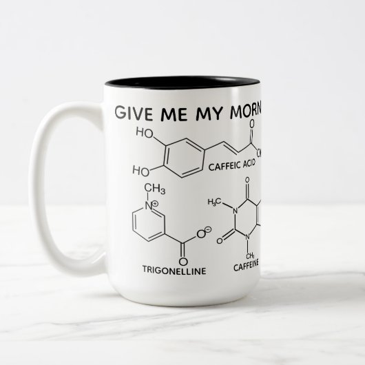 Coffee Molecules Cup O' Chemicals Custom Mok (Links)