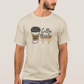 Coffee Monster Heren T-Shirt – Caffeïne Verslaafde (Voorkant)
