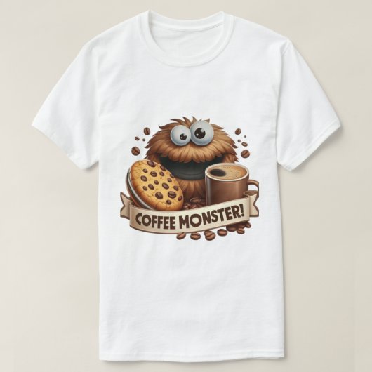 Coffee Monster  T-shirt (Design voorkant)