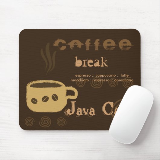 Coffee Mousepad Muismat (Met muis)