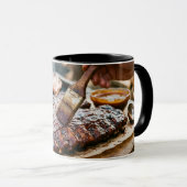 Coffee Mug BBQ Ribs Barbecue Grilling Delicious Mok (Voorkant rechts)