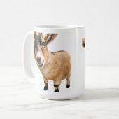 Coffee Mug - Cute Goat Peeking Koffiemok (Voorkant links)
