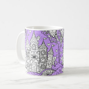 Coffee Mug Decorated with an Image of a Castle Koffiemok