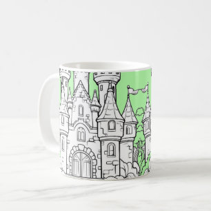 Coffee Mug Decorated with an Image of a Castle Koffiemok