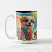 Coffee mug for Dad Tweekleurige Koffiemok (Links)