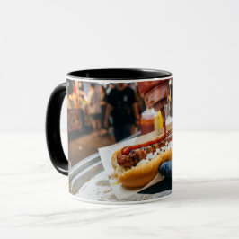 Coffee Mug Hot Dog Street Food Culinary Mok