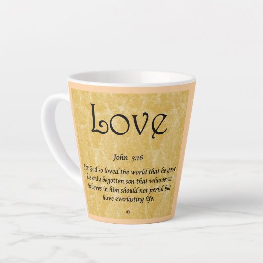 coffee mug-Love 3;16 Latte Mok (Linkerhoek)