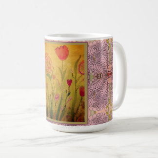 Coffee Mug - Mixed Media Flowers Koffiemok