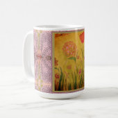 Coffee Mug - Mixed Media Flowers Koffiemok (Voorkant links)