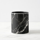 Coffee Mug Modern Black Marble Vein Pattern Mok (Midden)