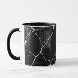 Coffee Mug Modern Black Marble Vein Pattern Mok