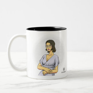 Coffee Mug Mona Liza finlandish Tweekleurige Koffiemok