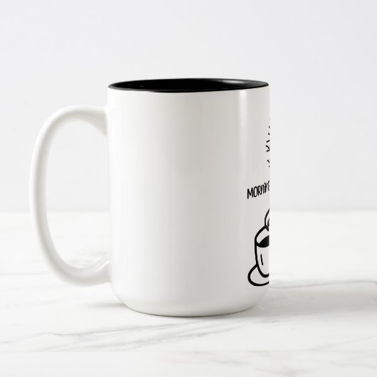 Coffee mug Mornings are for coffee Tweekleurige Koffiemok (Links)