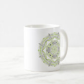 Coffee Mug Original Mandala Design 2-sided Green Koffiemok (Voorkant rechts)