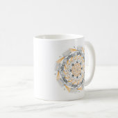 Coffee Mug Original Mandala Design 2-sided Orange Koffiemok (Voorkant rechts)