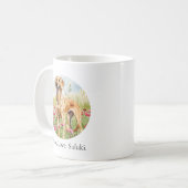 Coffee Mug – Peace Love Saluki Dog Lover Mug Koffiemok (Voorkant links)
