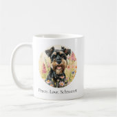 Coffee Mug – Peace Love Schnauzer Dog Mug Koffiemok (Links)