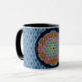 Coffee Mug  "Samadhi" (acrylic painting) Mok (Voorkant links)