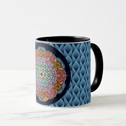 Coffee Mug  "Samadhi" (acrylic painting) Mok (Voorkant rechts)