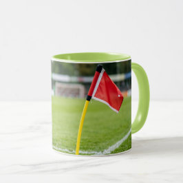 Coffee Mug Soccer Field Corner Flag Sport Fan Gift Mok
