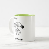 Coffee Mug, "Un Cafecito Por Favor", cute design Tweekleurige Koffiemok (Voorkant links)