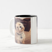 Coffee Mug –Waiting Puppy  Design Tweekleurige Koffiemok (Voorkant links)