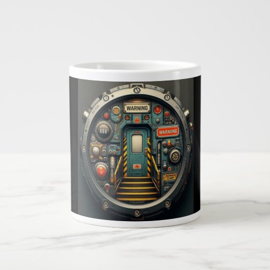 Coffee Mug with a Humorous Digital Design Grote Koffiekop (Voorkant)