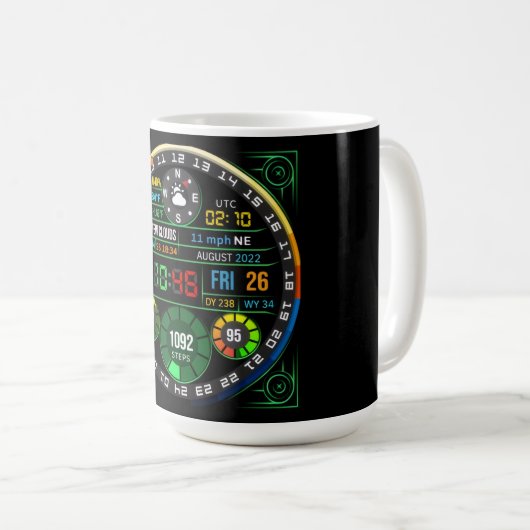 Coffee Mug with a Humorous Digital Design Koffiemok (Voorkant rechts)