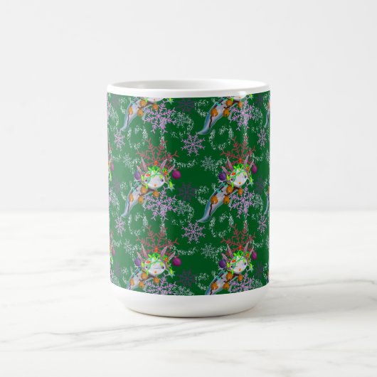 coffee mug with festive axolotl koffiemok (Center)