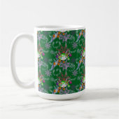 coffee mug with festive axolotl koffiemok (Links)